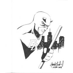 Dibujo para colorear: Daredevil (Superhéroes) #78225 - Dibujos para Colorear e Imprimir Gratis