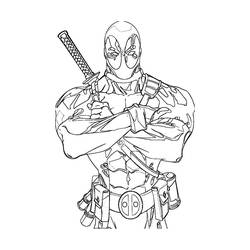 Dibujo para colorear: Deadpool (Superhéroes) #82826 - Dibujos para Colorear e Imprimir Gratis