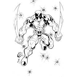 Dibujo para colorear: Deadpool (Superhéroes) #82827 - Dibujos para Colorear e Imprimir Gratis