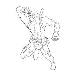 Dibujo para colorear: Deadpool (Superhéroes) #82829 - Dibujos para Colorear e Imprimir Gratis
