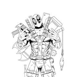 Dibujo para colorear: Deadpool (Superhéroes) #82831 - Dibujos para Colorear e Imprimir Gratis