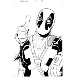 Dibujo para colorear: Deadpool (Superhéroes) #82847 - Dibujos para Colorear e Imprimir Gratis