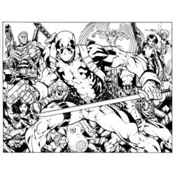 Dibujo para colorear: Deadpool (Superhéroes) #82848 - Dibujos para Colorear e Imprimir Gratis