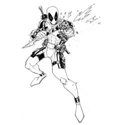 Dibujo para colorear: Deadpool (Superhéroes) #82861 - Dibujos para Colorear e Imprimir Gratis