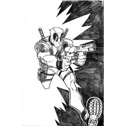 Dibujo para colorear: Deadpool (Superhéroes) #82888 - Dibujos para Colorear e Imprimir Gratis