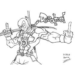 Dibujo para colorear: Deadpool (Superhéroes) #82896 - Dibujos para Colorear e Imprimir Gratis