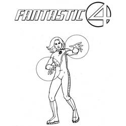 Dibujo para colorear: Fantastic Four (Superhéroes) #76347 - Dibujos para Colorear e Imprimir Gratis