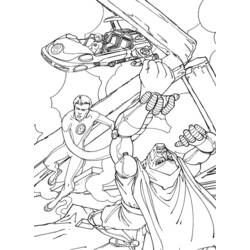 Dibujo para colorear: Fantastic Four (Superhéroes) #76368 - Dibujos para Colorear e Imprimir Gratis