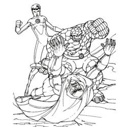 Dibujo para colorear: Fantastic Four (Superhéroes) #76396 - Dibujos para Colorear e Imprimir Gratis
