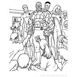 Dibujo para colorear: Fantastic Four (Superhéroes) #76482 - Dibujos para Colorear e Imprimir Gratis