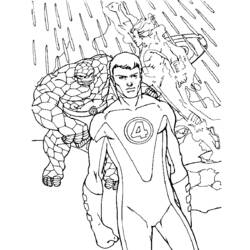 Dibujo para colorear: Fantastic Four (Superhéroes) #76499 - Dibujos para Colorear e Imprimir Gratis