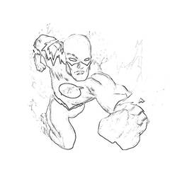 Dibujo para colorear: Flash (Superhéroes) #83352 - Dibujos para Colorear e Imprimir Gratis