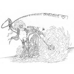 Dibujo para colorear: Ghost Rider (Superhéroes) #82025 - Dibujos para Colorear e Imprimir Gratis