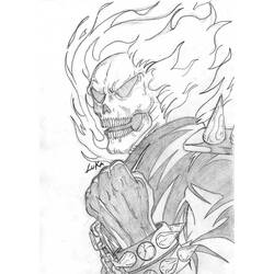 Dibujo para colorear: Ghost Rider (Superhéroes) #82027 - Dibujos para Colorear e Imprimir Gratis