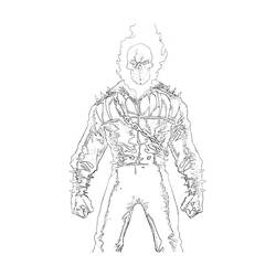 Dibujo para colorear: Ghost Rider (Superhéroes) #82028 - Dibujos para Colorear e Imprimir Gratis