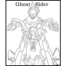 Dibujo para colorear: Ghost Rider (Superhéroes) #82030 - Dibujos para Colorear e Imprimir Gratis