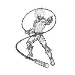 Dibujo para colorear: Ghost Rider (Superhéroes) #82046 - Dibujos para Colorear e Imprimir Gratis