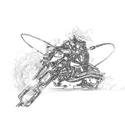 Dibujo para colorear: Ghost Rider (Superhéroes) #82048 - Dibujos para Colorear e Imprimir Gratis