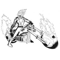 Dibujo para colorear: Ghost Rider (Superhéroes) #82057 - Dibujos para Colorear e Imprimir Gratis