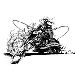 Dibujo para colorear: Ghost Rider (Superhéroes) #82077 - Dibujos para Colorear e Imprimir Gratis