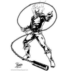 Dibujo para colorear: Ghost Rider (Superhéroes) #82089 - Dibujos para Colorear e Imprimir Gratis