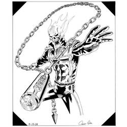 Dibujo para colorear: Ghost Rider (Superhéroes) #82103 - Dibujos para Colorear e Imprimir Gratis