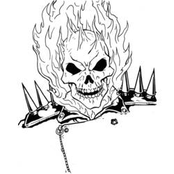 Dibujo para colorear: Ghost Rider (Superhéroes) #82141 - Dibujos para Colorear e Imprimir Gratis