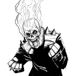 Dibujo para colorear: Ghost Rider (Superhéroes) #82214 - Dibujos para Colorear e Imprimir Gratis