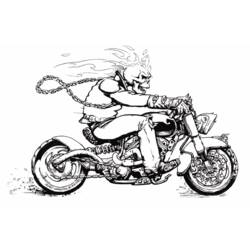 Dibujo para colorear: Ghost Rider (Superhéroes) #82234 - Dibujos para Colorear e Imprimir Gratis