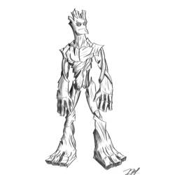 Dibujo para colorear: Guardians of the Galaxy (Superhéroes) #82449 - Dibujos para Colorear e Imprimir Gratis