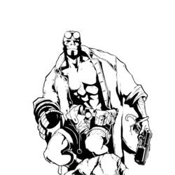 Dibujo para colorear: Hellboy (Superhéroes) #78487 - Dibujos para Colorear e Imprimir Gratis