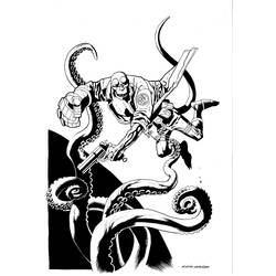 Dibujo para colorear: Hellboy (Superhéroes) #78504 - Dibujos para Colorear e Imprimir Gratis