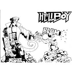 Dibujo para colorear: Hellboy (Superhéroes) #78608 - Dibujos para Colorear e Imprimir Gratis