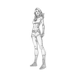 Dibujo para colorear: Invisible Woman (Superhéroes) #83218 - Dibujos para Colorear e Imprimir Gratis