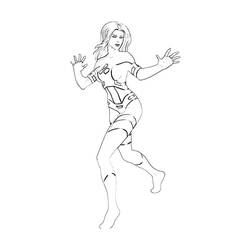Dibujo para colorear: Invisible Woman (Superhéroes) #83224 - Dibujos para Colorear e Imprimir Gratis