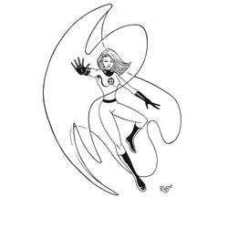 Dibujo para colorear: Invisible Woman (Superhéroes) #83225 - Dibujos para Colorear e Imprimir Gratis