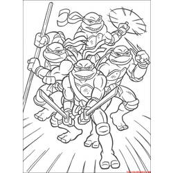 Dibujo para colorear: Ninja Turtles (Superhéroes) #75354 - Dibujos para Colorear e Imprimir Gratis