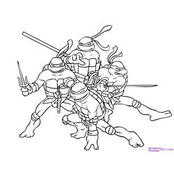 Dibujo para colorear: Ninja Turtles (Superhéroes) #75356 - Dibujos para Colorear e Imprimir Gratis