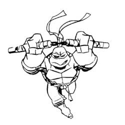 Dibujo para colorear: Ninja Turtles (Superhéroes) #75358 - Dibujos para Colorear e Imprimir Gratis