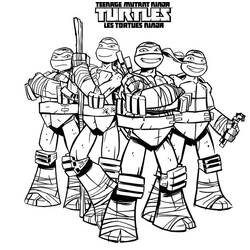 Dibujo para colorear: Ninja Turtles (Superhéroes) #75361 - Dibujos para Colorear e Imprimir Gratis