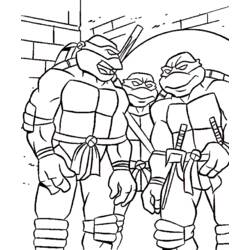 Dibujo para colorear: Ninja Turtles (Superhéroes) #75432 - Dibujos para Colorear e Imprimir Gratis