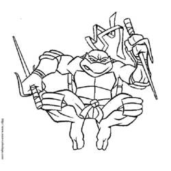 Dibujo para colorear: Ninja Turtles (Superhéroes) #75498 - Dibujos para Colorear e Imprimir Gratis