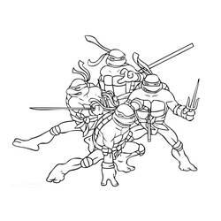 Dibujo para colorear: Ninja Turtles (Superhéroes) #75553 - Dibujos para Colorear e Imprimir Gratis