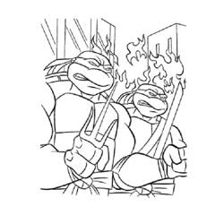 Dibujo para colorear: Ninja Turtles (Superhéroes) #75601 - Dibujos para Colorear e Imprimir Gratis