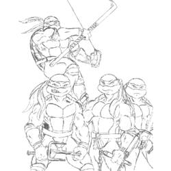 Dibujo para colorear: Ninja Turtles (Superhéroes) #75611 - Dibujos para Colorear e Imprimir Gratis