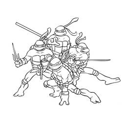 Dibujo para colorear: Ninja Turtles (Superhéroes) #75612 - Dibujos para Colorear e Imprimir Gratis