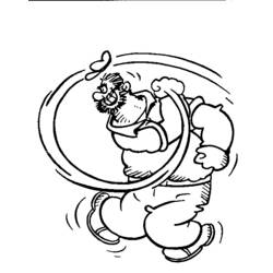 Dibujo para colorear: Popeye (Superhéroes) #84712 - Dibujos para Colorear e Imprimir Gratis