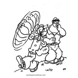 Dibujo para colorear: Popeye (Superhéroes) #84719 - Dibujos para Colorear e Imprimir Gratis