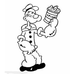 Dibujo para colorear: Popeye (Superhéroes) #84726 - Dibujos para Colorear e Imprimir Gratis