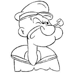 Dibujo para colorear: Popeye (Superhéroes) #84729 - Dibujos para Colorear e Imprimir Gratis